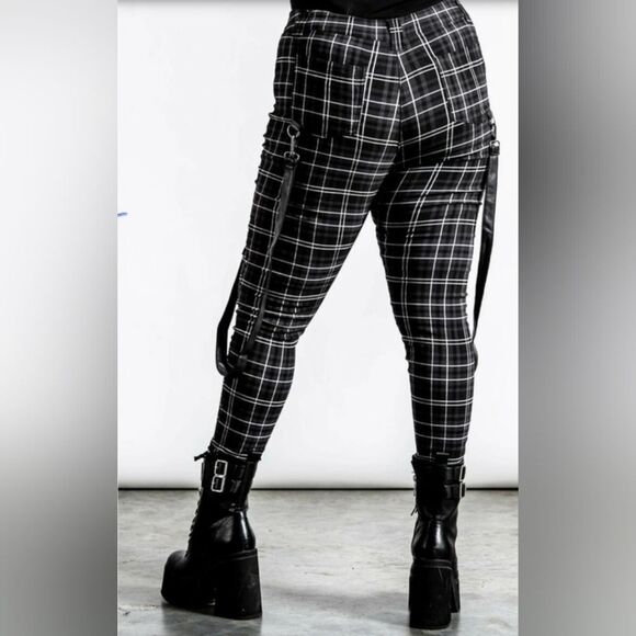 Killstar Dead Resistance Plaid Trousers, Ask Tartan NWT, Large - Picture 2 of 12